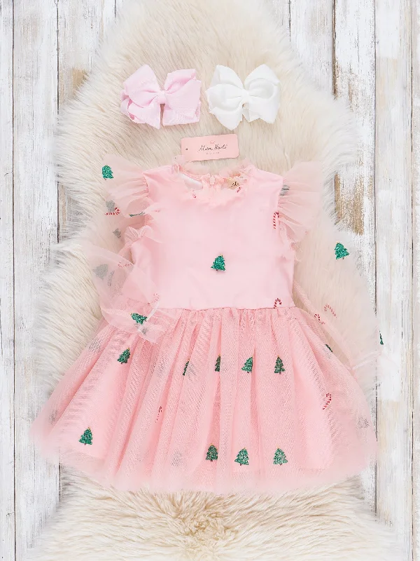 Pink Christmas Time Tulle Dress Tulle Evening Dress