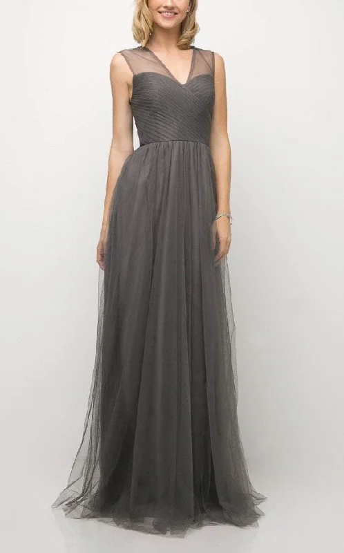 14 - la divine charcoal pleated bodice tulle gown Pretty Tulle Dress