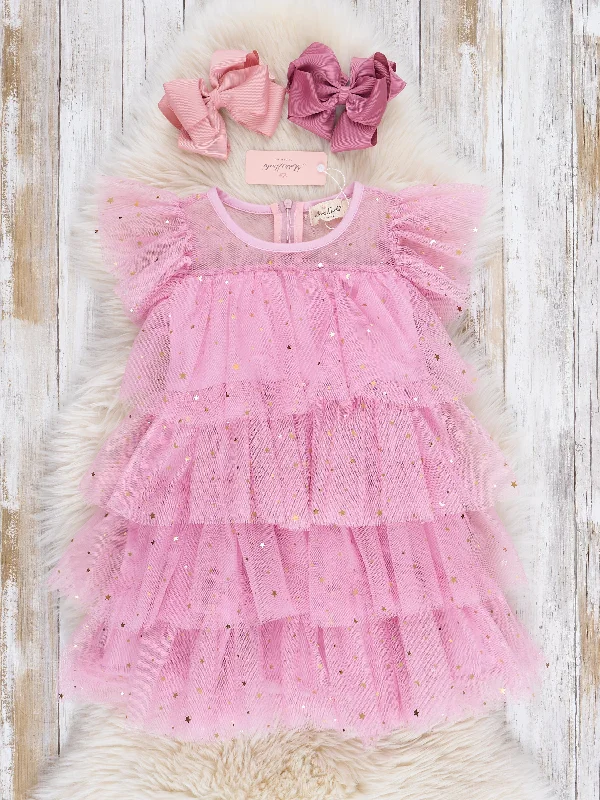 Pink Sparkles Cupcake Tulle Dress Tulle Dress Glow