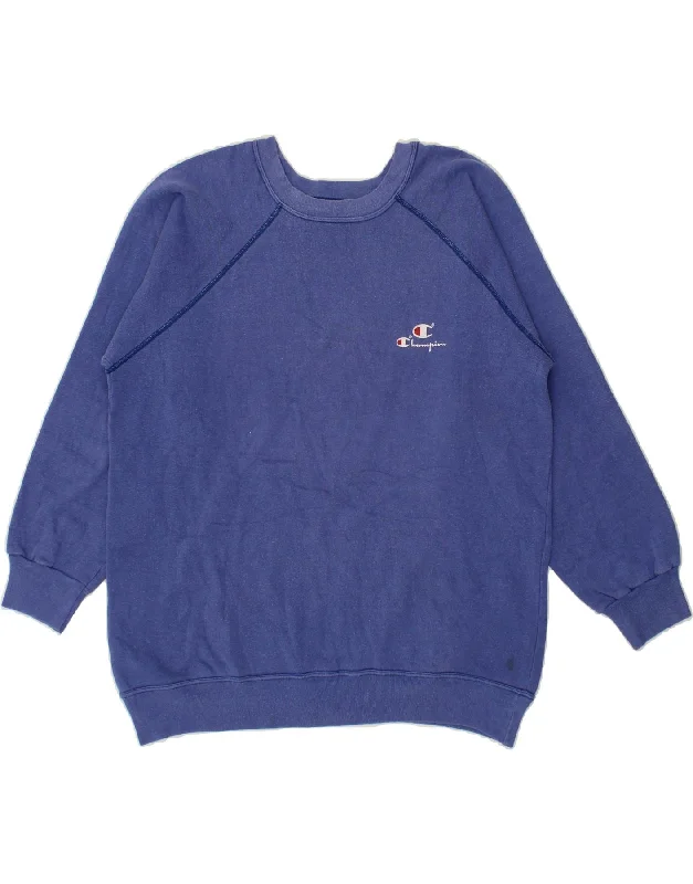 CHAMPION Womens Sweatshirt Jumper UK 18 XL Blue Cotton Best sweaters for fall