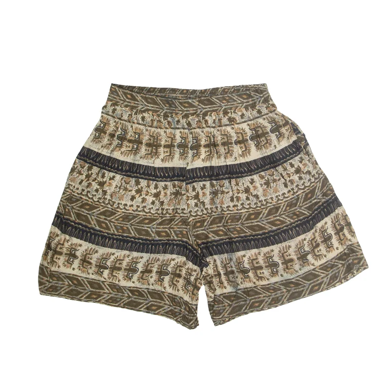 JUSTIN JONES Casual Shorts Brown 90s Loose Crazy Pattern Womens XL W32 North Face sweaters