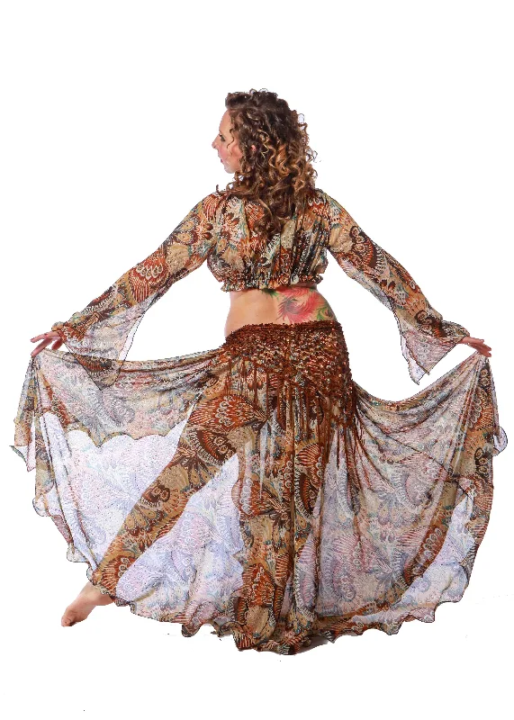 Belly Dance Chiffon Patterned Skirt | PERFECT PAISLEY Graduation unclassified skirts