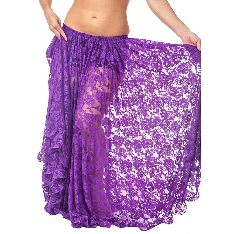 Belly Dance Full Circular Lace Skirt | ROSEIH Soft fabric unclassified skirts