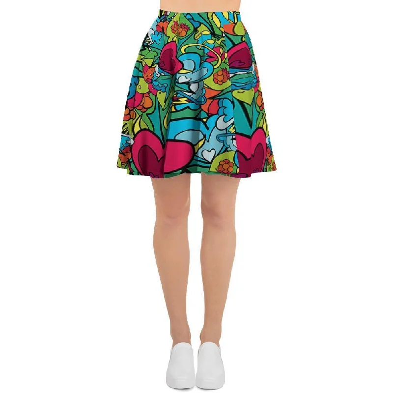 Floral Psychedelic Women's Skirt Party unclassified skirts