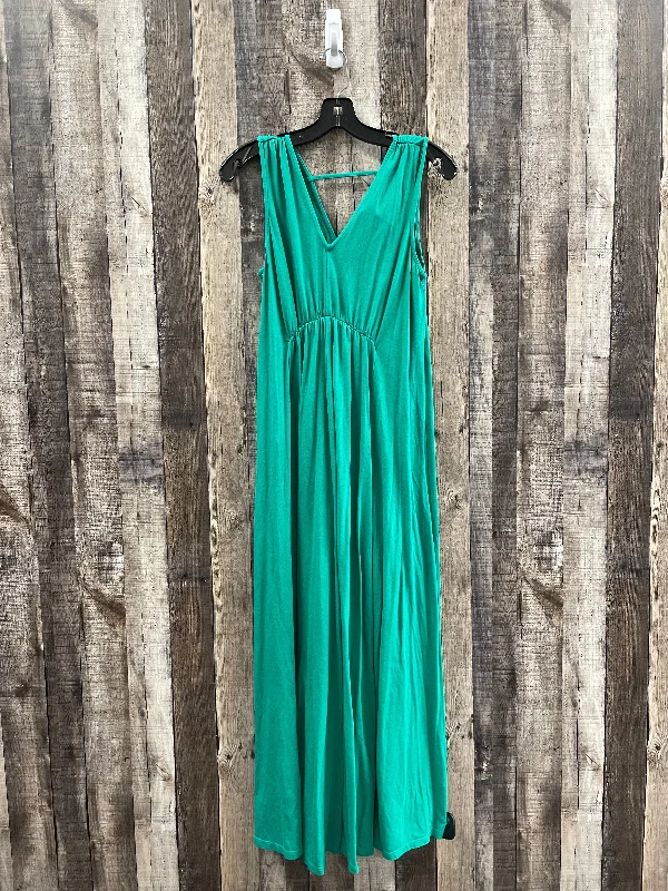 Green Dress Casual Maxi Soft Surroundings, Size S Denim maxi dresses