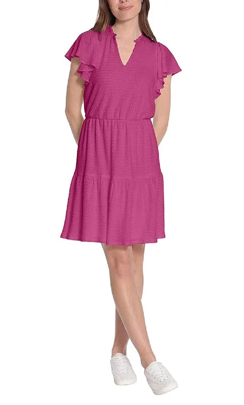 London Times T6243M - Short Sleeve A-Line Cocktail Dress Petite party dresses