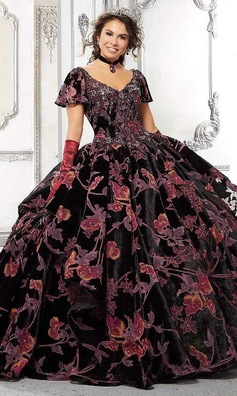 Vizcaya by Mori Lee - 89325 Vintage Velvet Floral Ballgown Spring party dresses