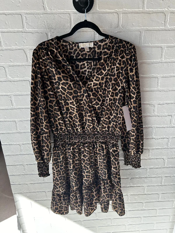 Dress Casual Short By Michael By Michael Kors In Animal Print, Size: Xl Best floral dresses for hourglass body shape