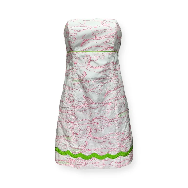 Alligator Embroidered Dress Designer By Lilly Pulitzer  Size: 2 Elegant evening unclassified dresses