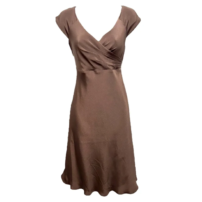 Cecelia Silk Bias Cut Dress - Espresso J. Crew, Size 10petite Casual chic unclassified dresses