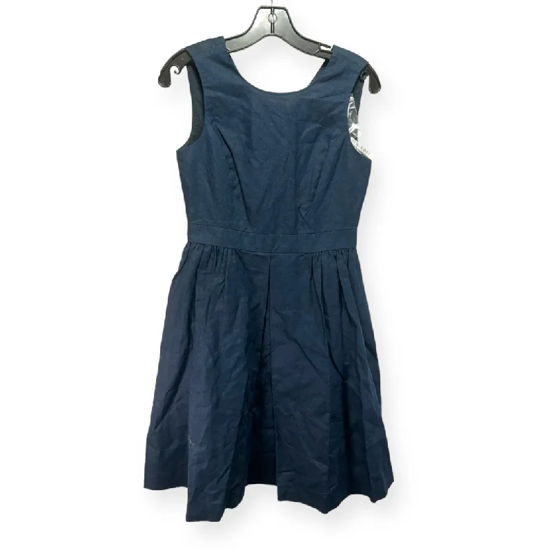 Navy Linen Fit & Flare Cut Out Back Dress Brooks Brothers, Size 2 Chic unclassified dresses