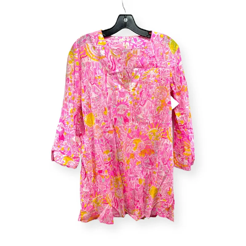 Marco Island Tunic in Pink Pout More Kinis In The Keys Lilly Pulitzer, Size S Women's unclassified dresses