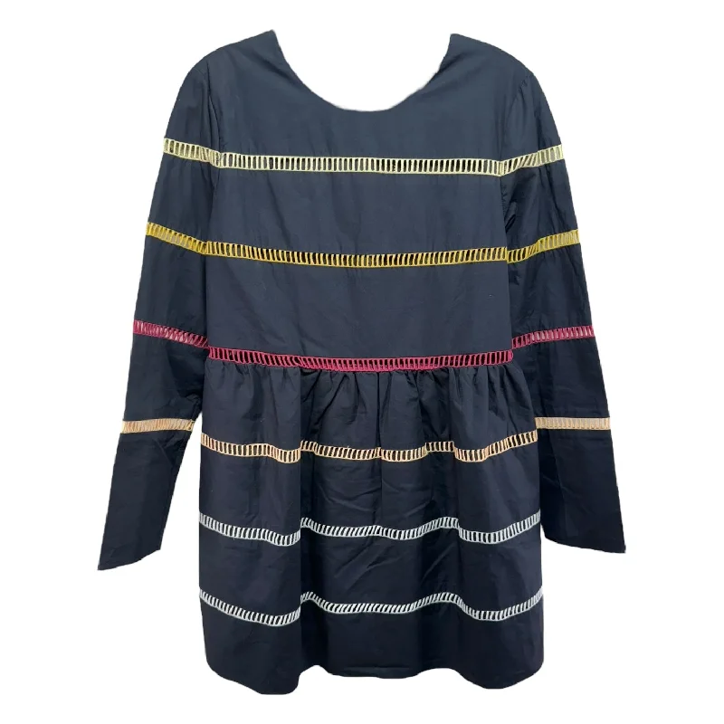 Navy Stripe Babydoll Dress English Factory, Size S Party unclassified dresses