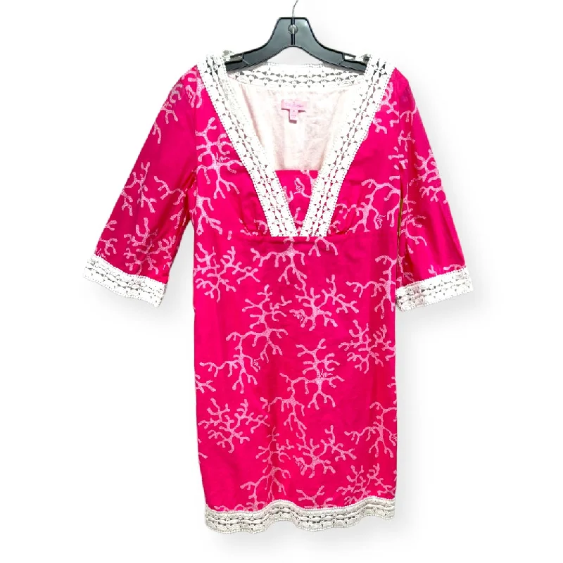 Shermin Tunic Dress in Daiquiri Pin Coral Me Crazy Designer Lilly Pulitzer, Size 6 Designer unclassified dresses