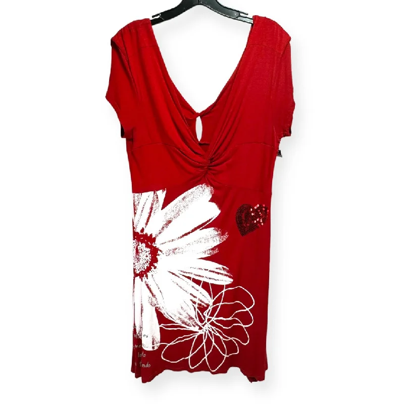 Red Dress Designer Desigual, Size Xl Lightweight unclassified dresses