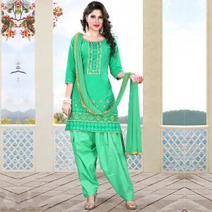 Green Patiala Suit Printed unclassified dresses