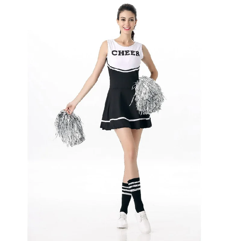 Hot Sale High School Girls Cheerleading Costume Sleeveless Cheerleader Uniform Glee Style Cheerleading Dress XS-XL Minimalist unclassified dresses