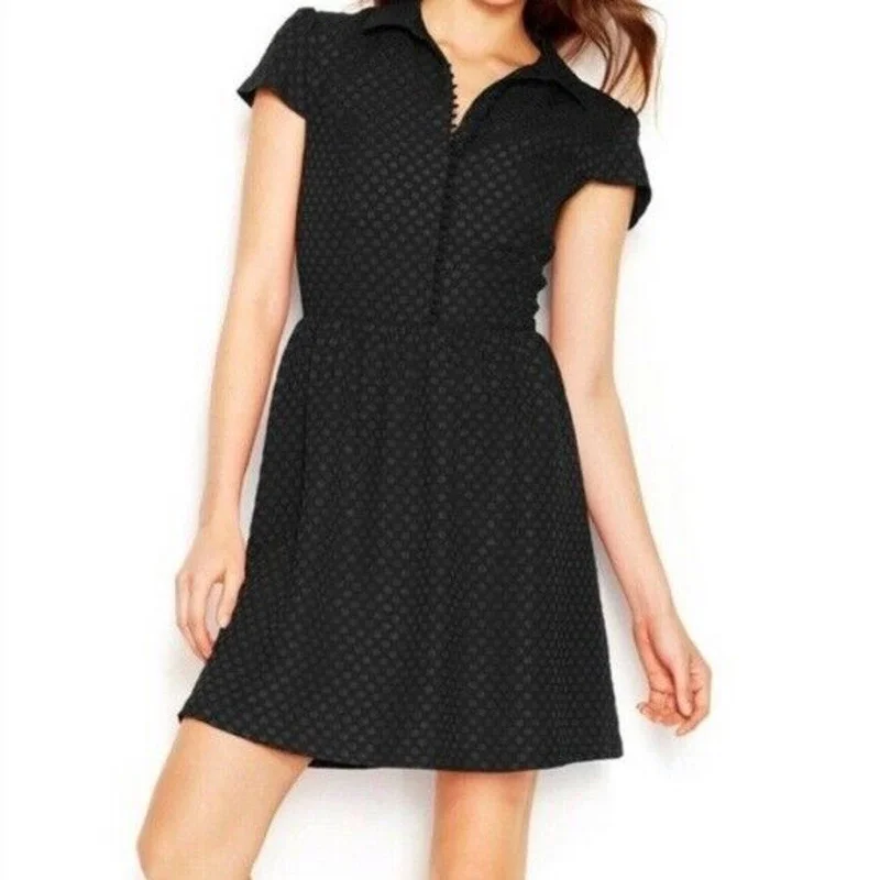 KENSIE WOMEN'S BUTTON FRONT DRESS, TEXTURED DOTS Affordable unclassified dresses