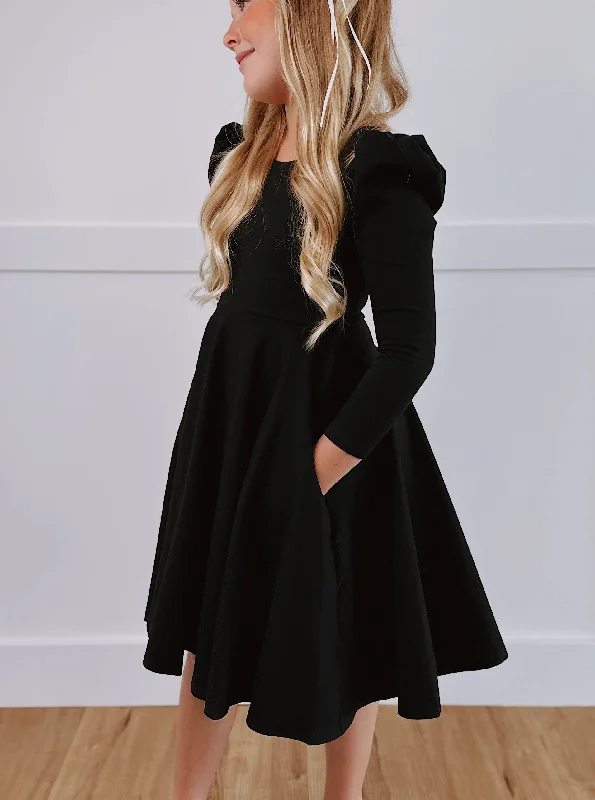 L/S AMALIE DRESS - BLACK Bodycon unclassified dresses