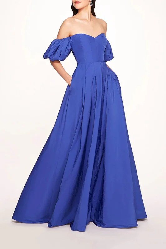 Marchesa Balloon Sleeve Taffeta Gown Engagement unclassified dresses