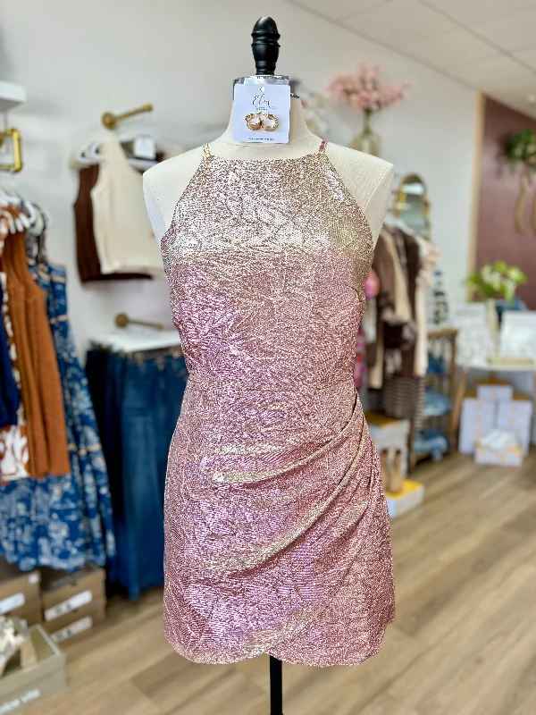 Pink/Gold Metallic Dress Anniversary unclassified dresses