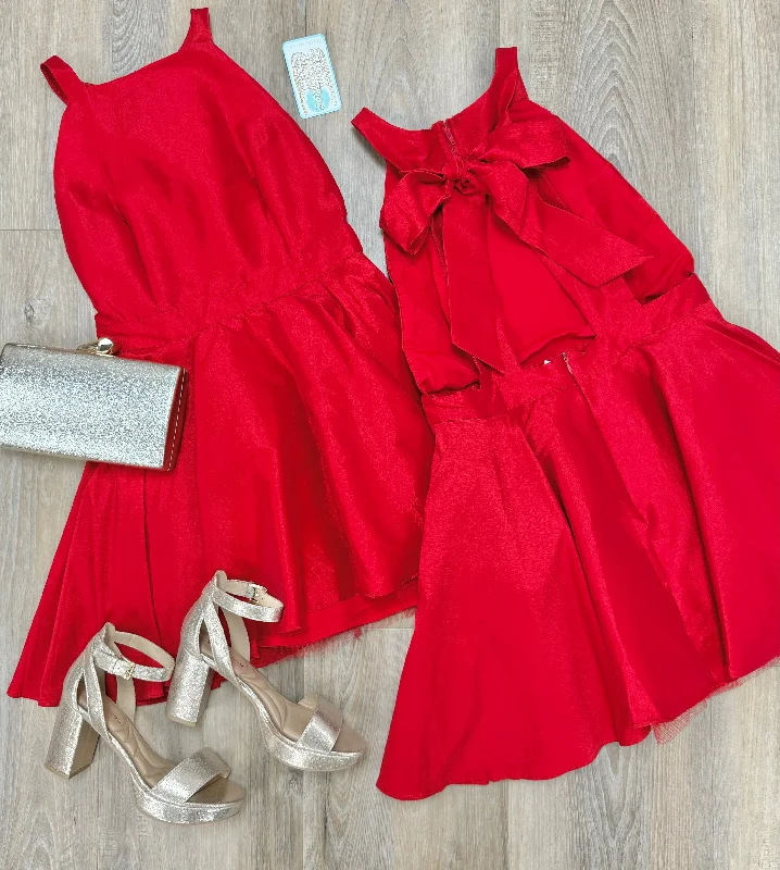 Red Halter Style Dress Casual unclassified dresses