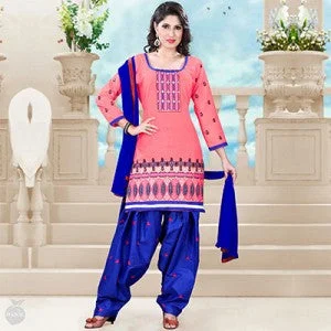 Blue Pink Cotton Suits Street style unclassified dresses