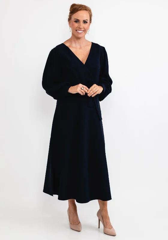 Ella Boo Cut Out Sleeve Maxi Dress, Navy Maxi Skirt Casual