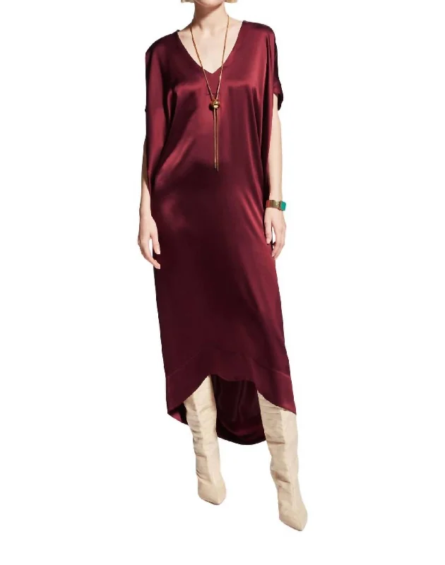 Joanna Silk Satin Maxi Dress In Port Royal Colorful Maxi Skirt