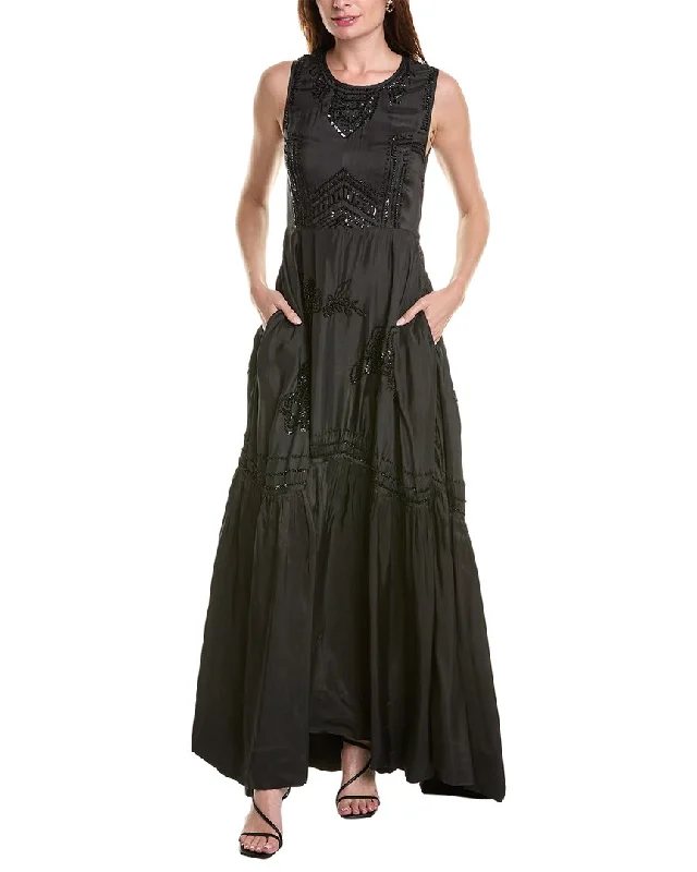 Johnny Was Rose Noir Maxi Dress Trendy Maxi Skirt