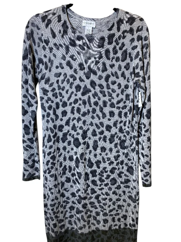 Dress Casual Midi By Carmen By Carmen Marc Valvo In Animal Print, Size: M Trendy Midi Skirt